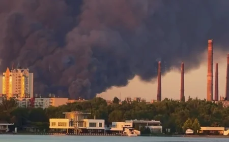 Novi udari na industrijsku zonu Dnjepropetrovska: Požar koji se vidi kilometrima daleko